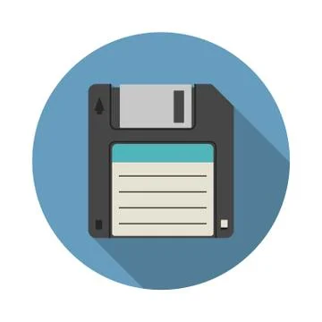 Magnetic floppy disc icon Stock Illustration