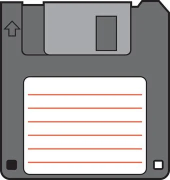 Magnetic floppy disk Stock Illustration