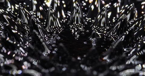 Magnetic Fluid. Ferrofluid. Black Liquid 