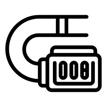 Magnetic key card access control system icon Ilustración de archivo