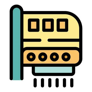 Magnetic levitation train moving with high speed leaving trail Stock Illustration