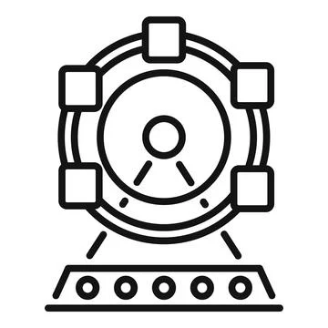 Magnetic levitation train moving on track icon Stock Illustration