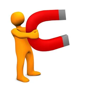 Magnetic man Stock Illustration