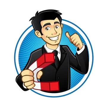 Magnetic man 스톡 일러스트