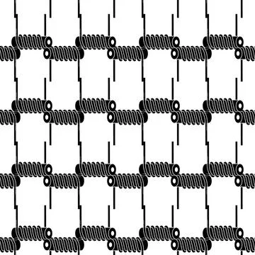 Magnetic metal spring pattern seamless vector Stock Illustration