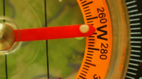 Magnetic needle of the compass Stock Footage 59543316