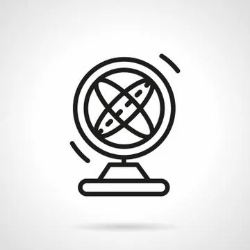 Magnetic pendulum black simple line vector icon Stock Illustration