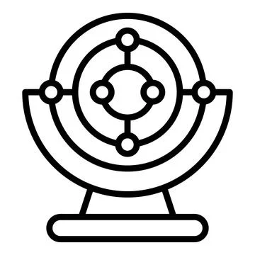 Magnetic pendulum icon outline vector. Magnet telescope Stock Illustration