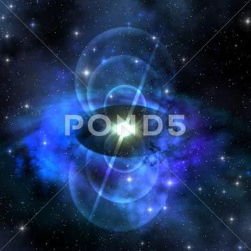 Magnetic pulse star Stock Illustration