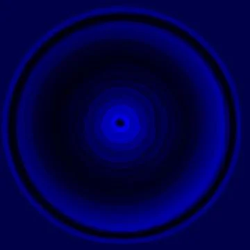 Magnetic radiating pattern with blue shade symmetry concentration circles Stock Illustration