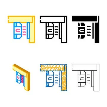 Magnetic sensor color icon vector color edition Illustrazione stock