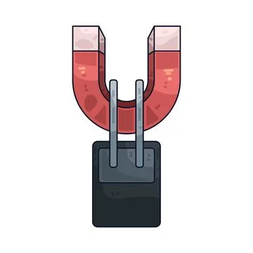 Magnetic sensor illustration Stock Illustration