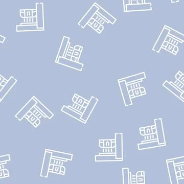 Magnetic sensor line vector seamless pattern black イラスト素材