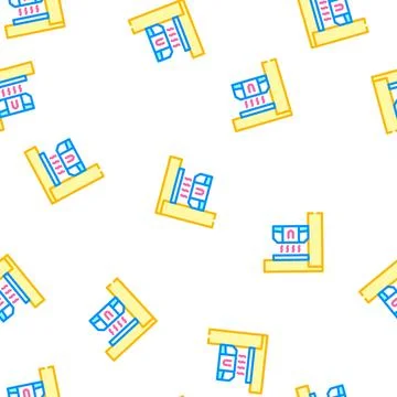 Magnetic sensor vector seamless pattern color Illustrazione stock