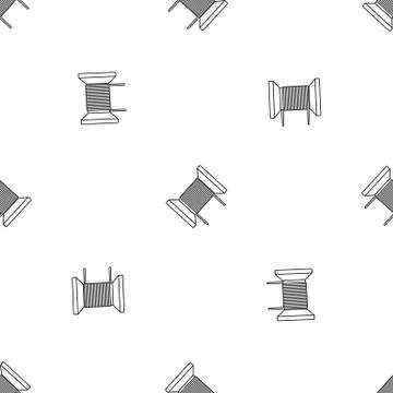 Magnetic spring coil pattern seamless Stock Illustration