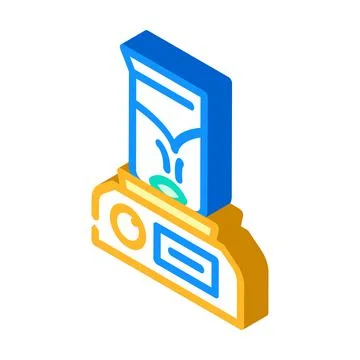 Magnetic stirrer isometric icon vector illustration Stock Illustration