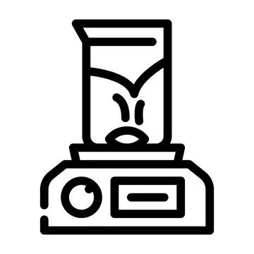Magnetic stirrer line icon vector illustration Stock Illustration