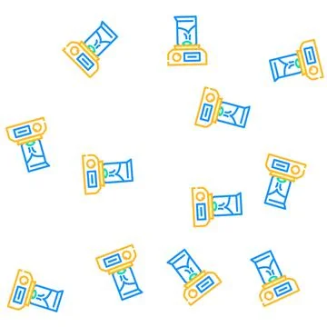 Magnetic stirrer vector seamless pattern Illustrazione stock