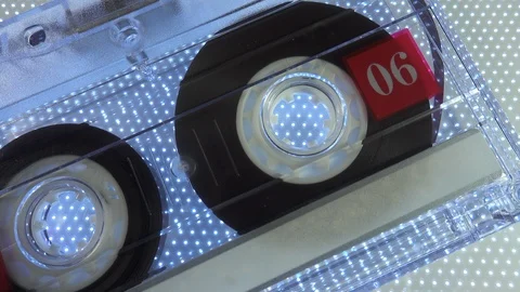 Magnetic tape cassettes. Stock Footage
