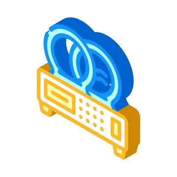 Magnetic therapy device isometric icon vector illustration Stock Illustration
