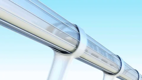 Magnetic train in the tonnel Stock Footage 70342373