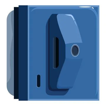 Magnetic window cleaner robot cleaning glass surface Stock Illustration