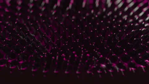Magnetism and Pink light over ferrofluid moved by neodymium magnet, Vj, Sci-fi Vídeo Stock 132897910