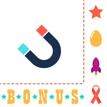 Magnetism computer symbol Stock Illustration