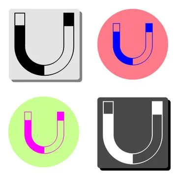 Magnetism. flat vector icon Stock Illustration
