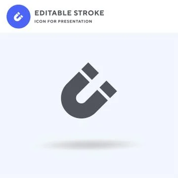 Magnetism icon vector, filled flat sign, solid pictogram isolated on white, logo Stock Illustration