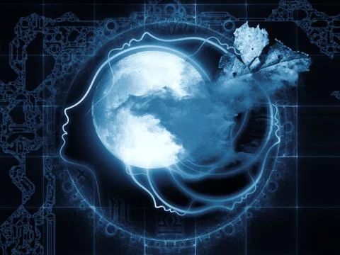 Magnetism of the Moon Illustrazione stock