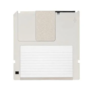 Magneto-optical drive disk or diskette isolated on white Stock Photos
