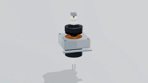 Magnetron rf microwave 3d loop white background 3D animation seamless loop Stock Footage 341851259