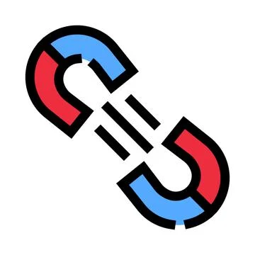 Magnets attracting connection physics science and energy Stock Illustration