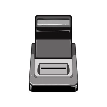 Magnets label printer cartoon vector illustration Stock Illustration