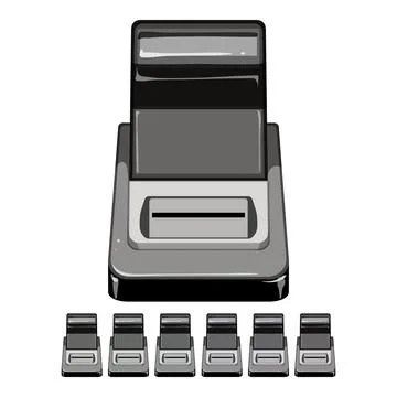 Magnets label printer cartoon vector graphic Stock Illustration