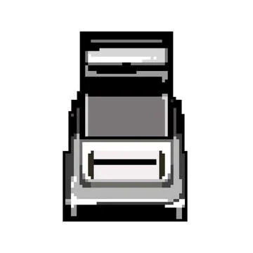 Magnets label printer game pixel art vector illustration 스톡 일러스트