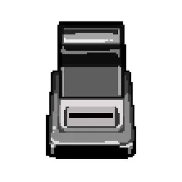Magnets label printer pixel art vector illustration Stock Illustration