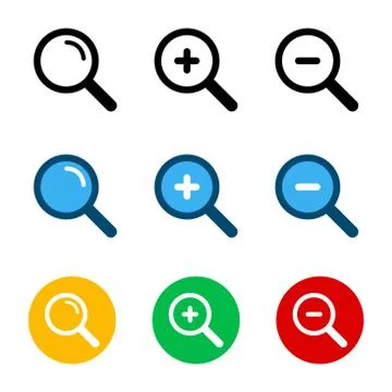 Magnification icon concept for web and mobile Stock Illustration