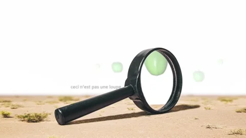 Magnification Lens in Desert Stock Footage 87297337