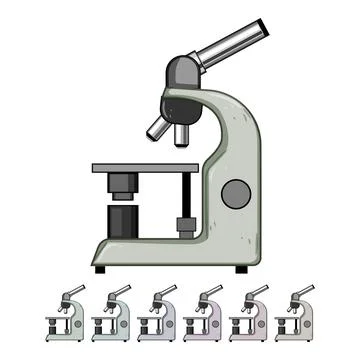 Magnification microscope cartoon vector graphic 스톡 일러스트