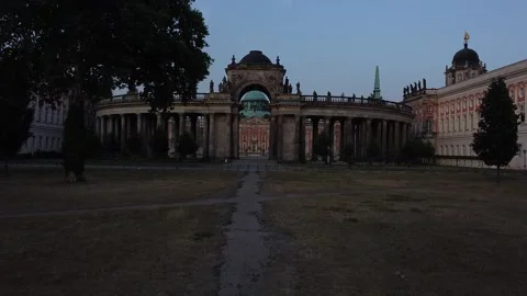 Magnificent 2.8K view of an ancient Palace Stock Footage 201147596