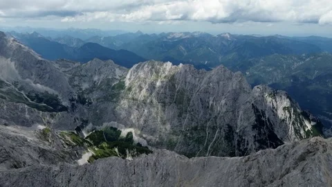 Magnificent aerial view of the Apline mountain range Stock Footage 250565853