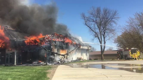 Magnificent Fire Being Put Out 스톡 동영상 171436951