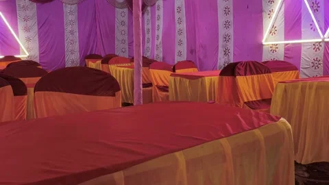 A magnificent Indian indoor event setup. Vidéo 334445363