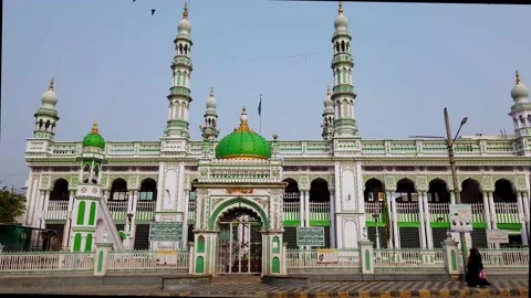 The Magnificent Masjid-e-Azam Mosque in Mysuru, India. Stock Footage 153408728