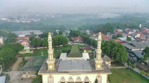 Magnificent mosque on the side of the road Stock Footage 237290079