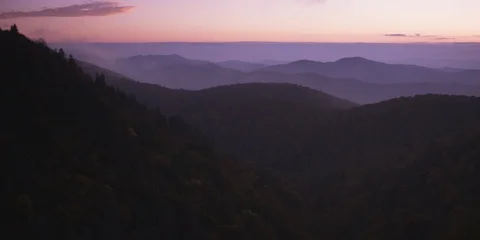 Magnificent mountain ranges at sunset Stock Footage 103397664