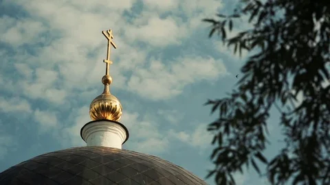 Magnificent Orthodox Church time-lapse Stock Footage 75960053