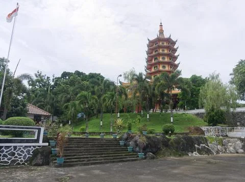 A magnificent pagoda in central java Stock Photos